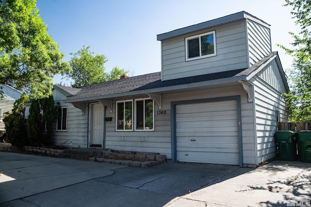 view of front of house featuring a garage