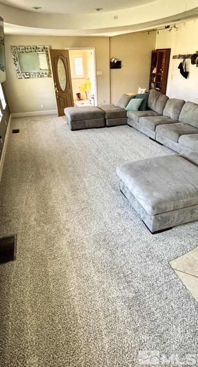 interior space featuring carpet floors