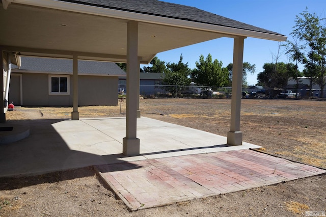 view of patio featuring a gazebo