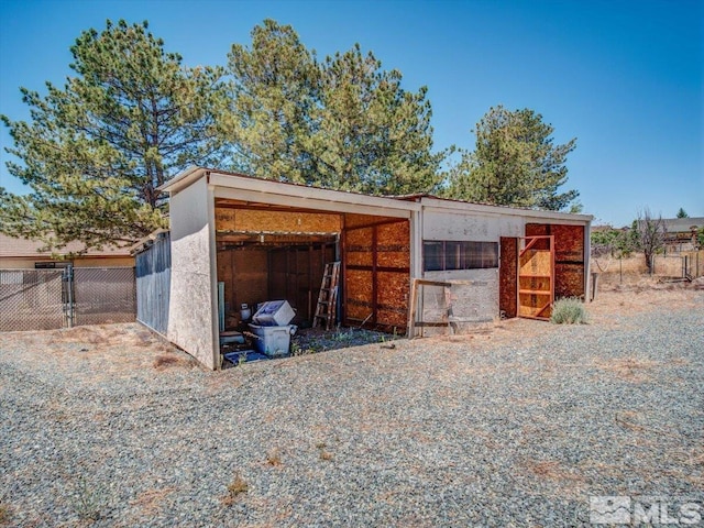 view of outdoor structure