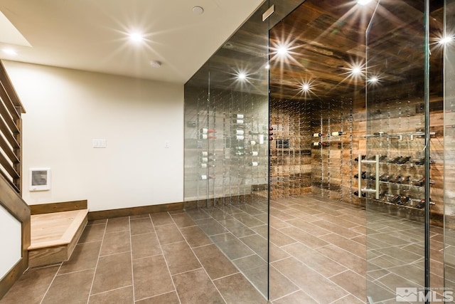 wine cellar featuring heating unit