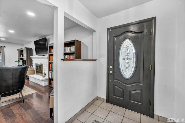 view of tiled foyer