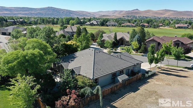 aerial view featuring a mountain view