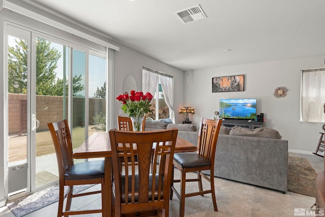 view of dining space