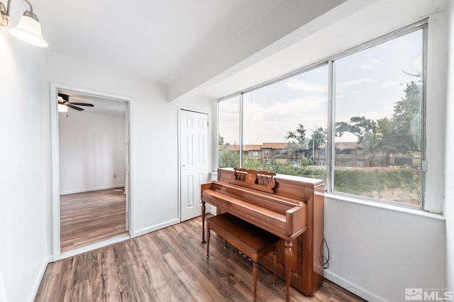 miscellaneous room with hardwood / wood-style flooring