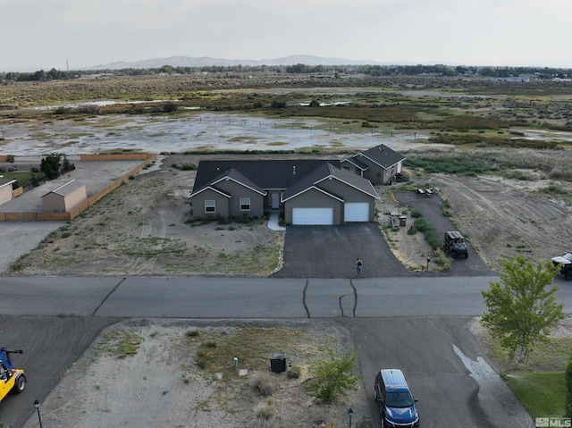 aerial view featuring a mountain view