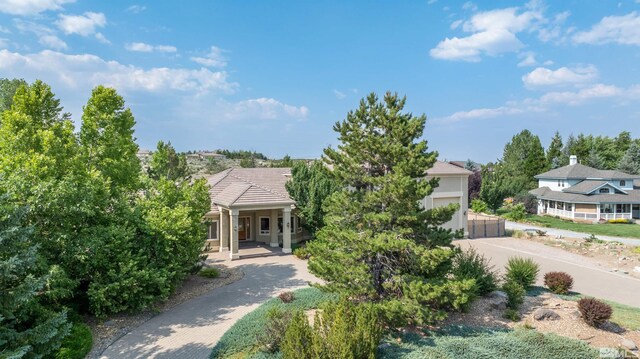 view of front of home featuring a garage