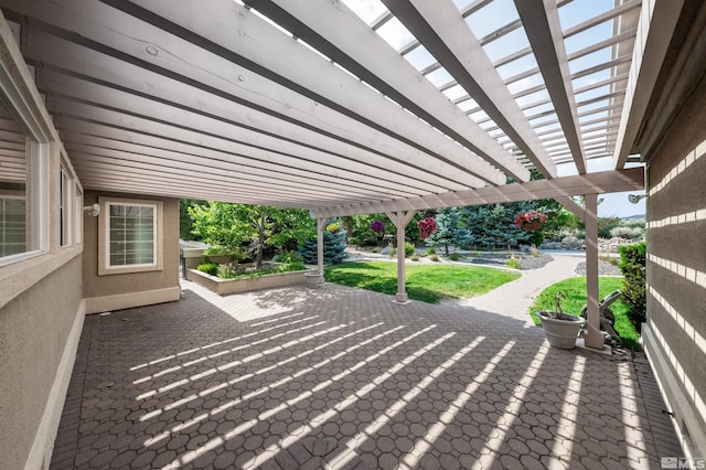view of patio / terrace with a pergola