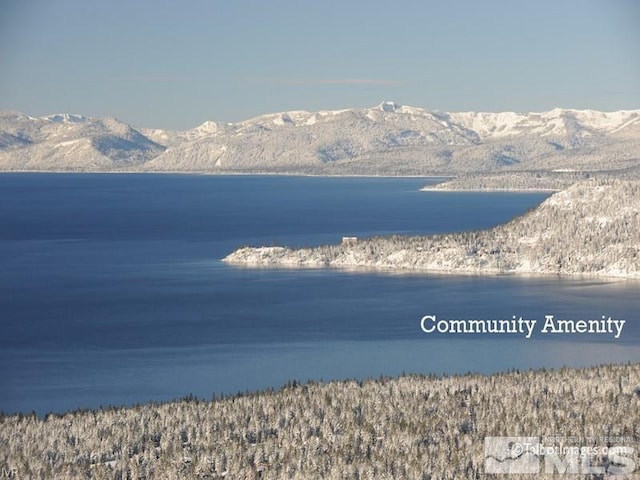 property view of water featuring a mountain view