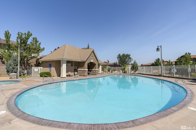 view of pool with a patio