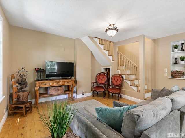 living room featuring hardwood / wood-style flooring