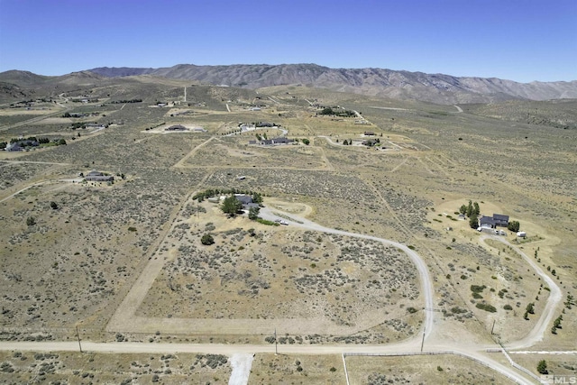 aerial view with a mountain view