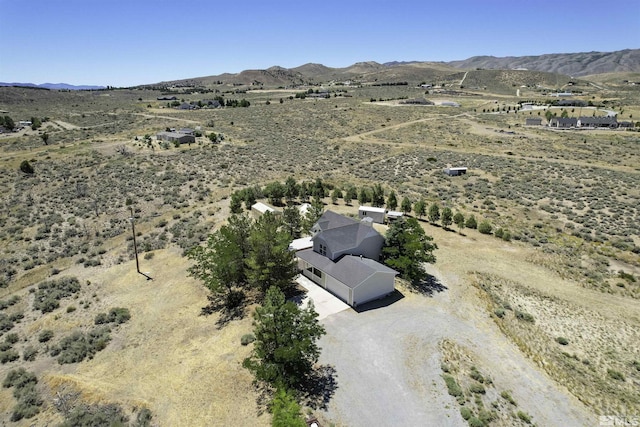 bird's eye view featuring a mountain view