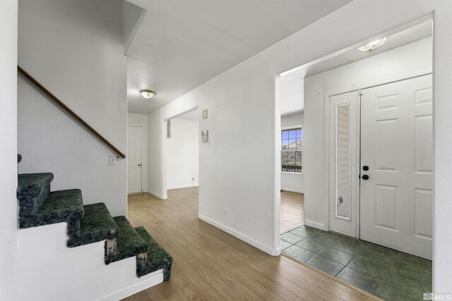 entryway with tile patterned flooring