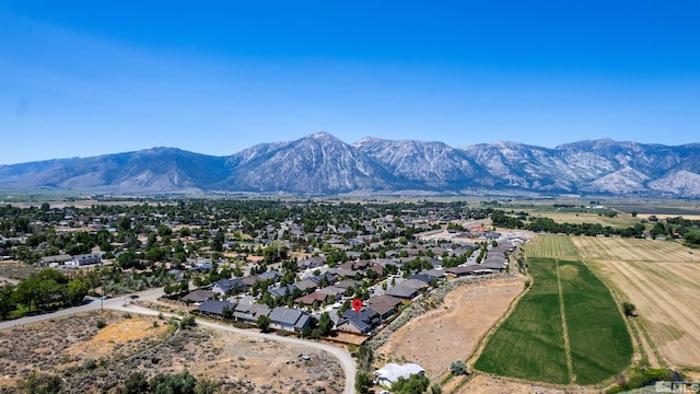 aerial view featuring a mountain view