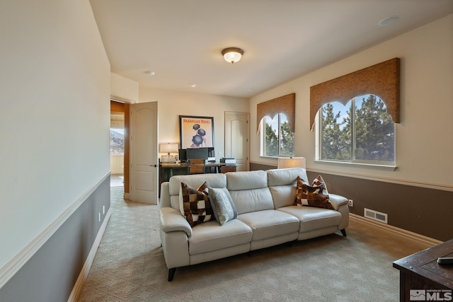 view of carpeted living room