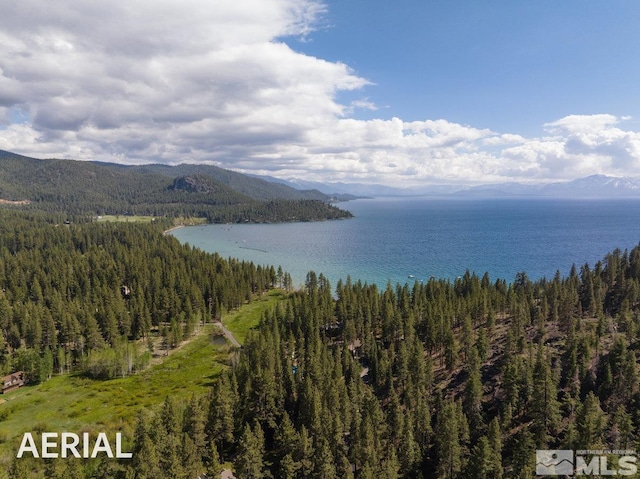 property view of water with a mountain view