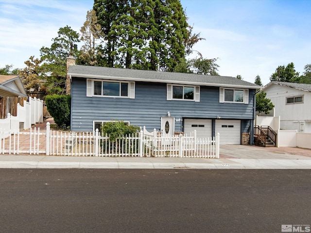 view of front of house featuring a garage