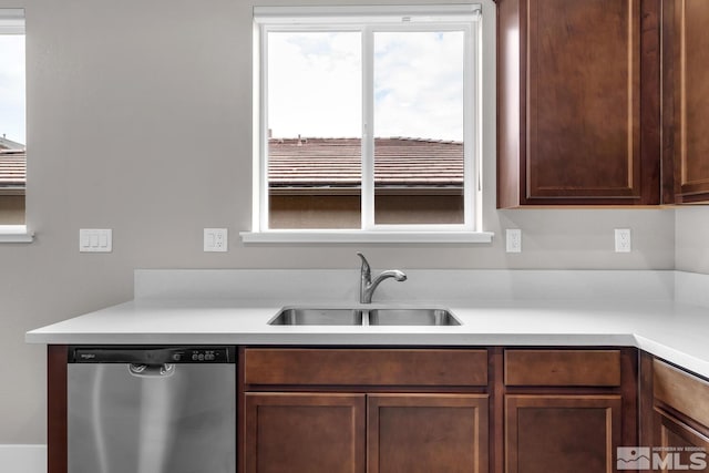 kitchen with sink and dishwasher