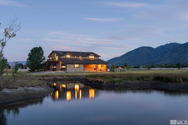 property view of water with a mountain view