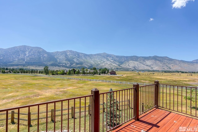 property view of mountains with a rural view