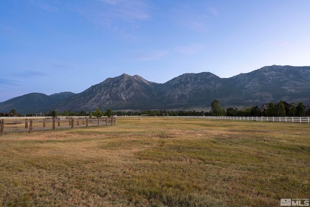 mountain view with a rural view