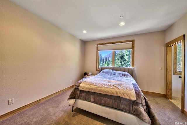 view of carpeted bedroom