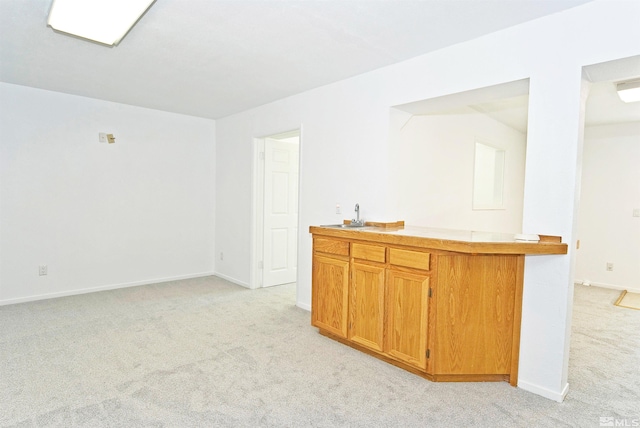 bar with light colored carpet