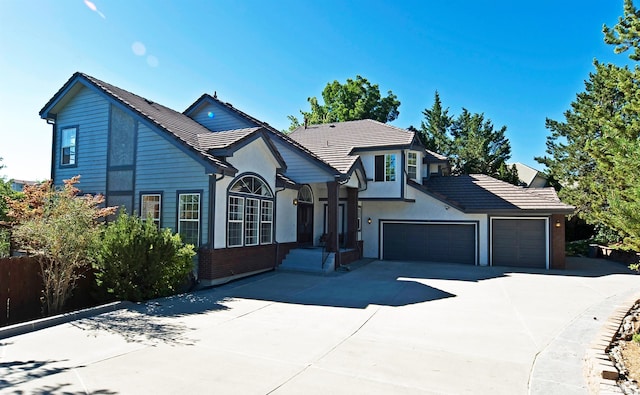 view of front of house featuring a garage