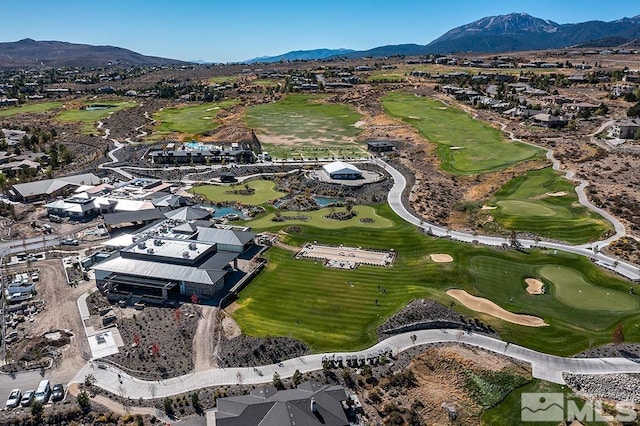 aerial view featuring a mountain view