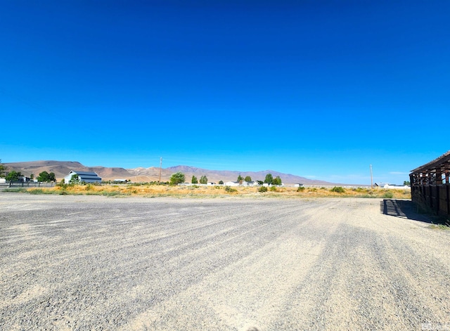 view of road with a mountain view