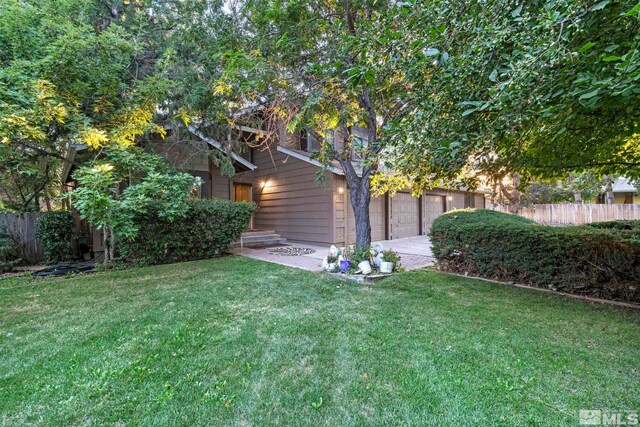 exterior space featuring a garage