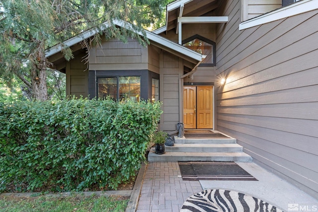 view of doorway to property