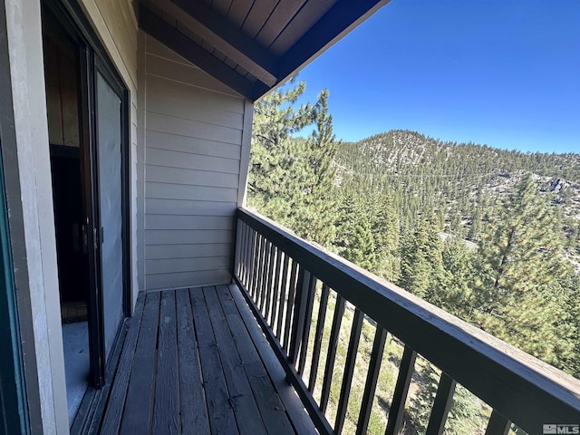 balcony with a wooded view