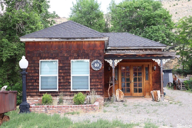 view of front of house with french doors