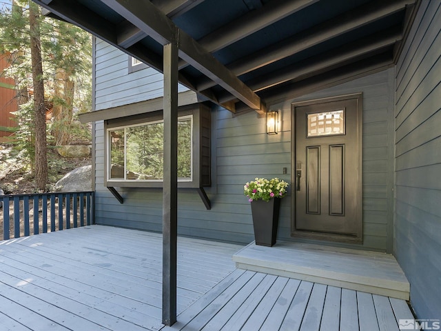 view of wooden deck