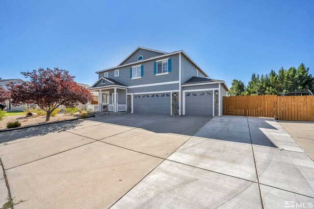 front facade featuring a garage