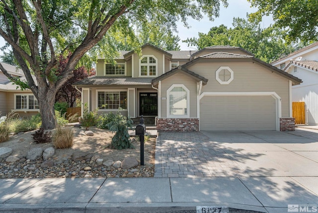 view of front of home featuring a garage