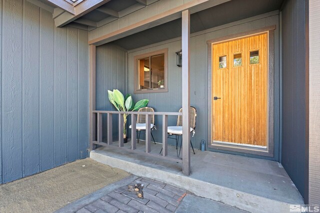 view of doorway to property