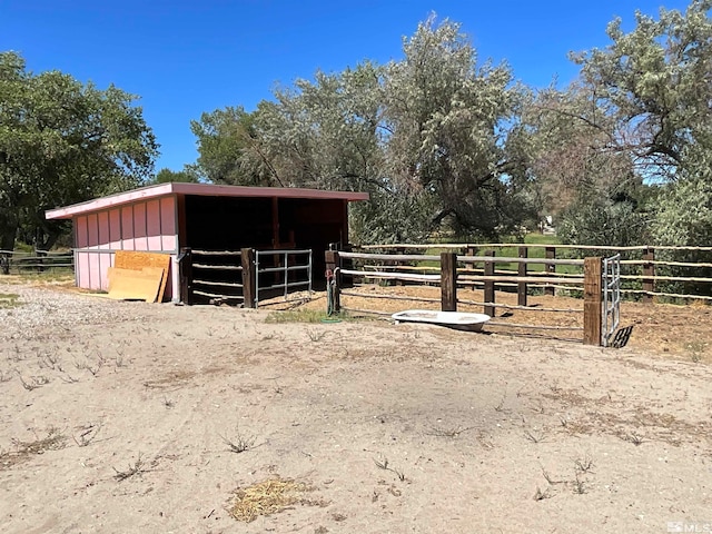 view of stable with an outdoor structure