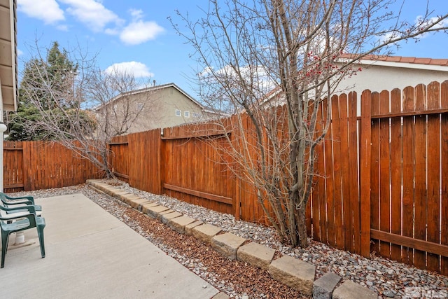 view of patio / terrace featuring a fenced backyard