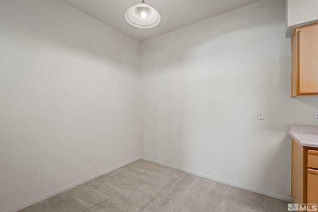 spare room with light colored carpet