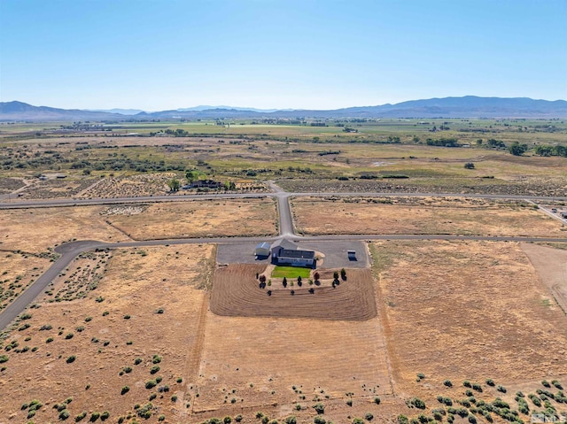 aerial view with a rural view and a mountain view