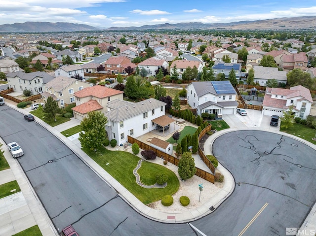 aerial view featuring a mountain view