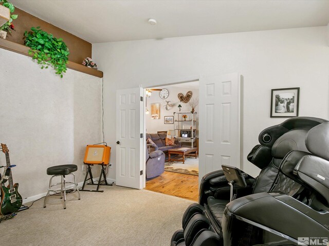 interior space featuring wood-type flooring