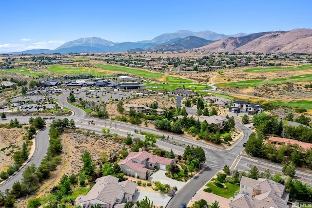 aerial view featuring a mountain view