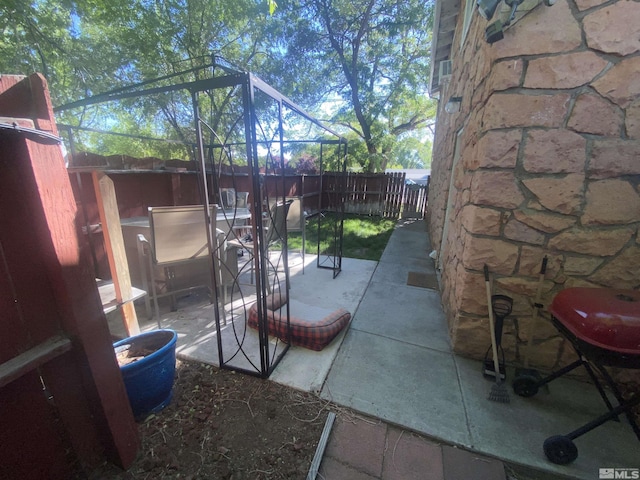 view of patio / terrace with a fenced backyard