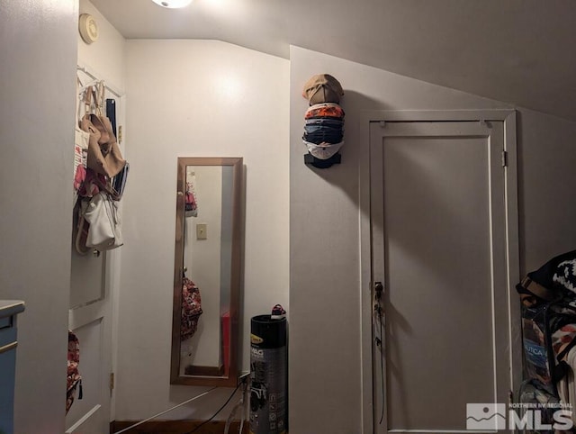 interior space featuring lofted ceiling