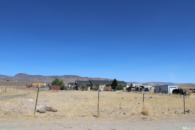 exterior space with a rural view