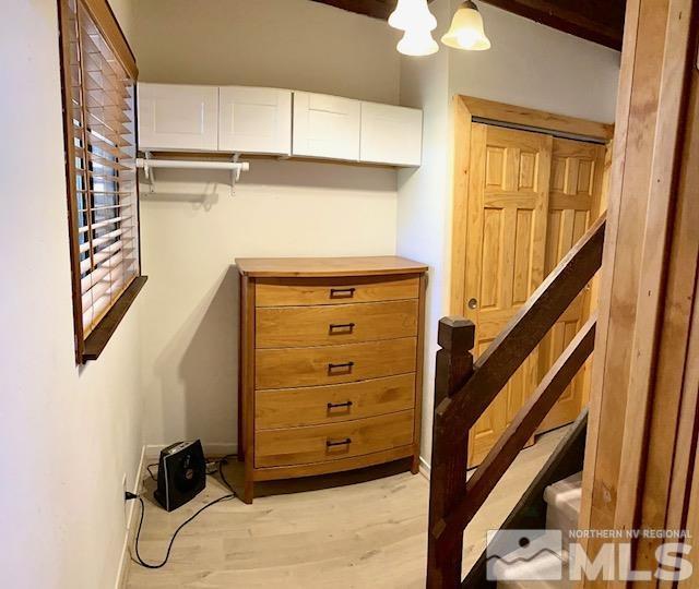 interior space with light wood finished floors